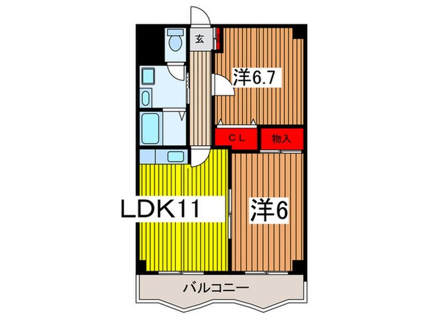 ＨＡＲＭＯＮＹ　ＨＩＬＬＳⅡの物件間取画像